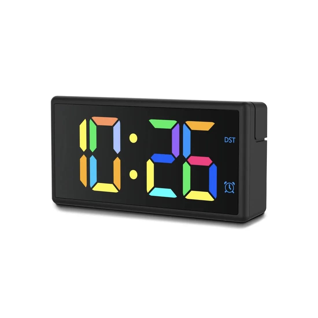 HAMA Digital Alarm Clock Ibiza Multi Colour Display Black