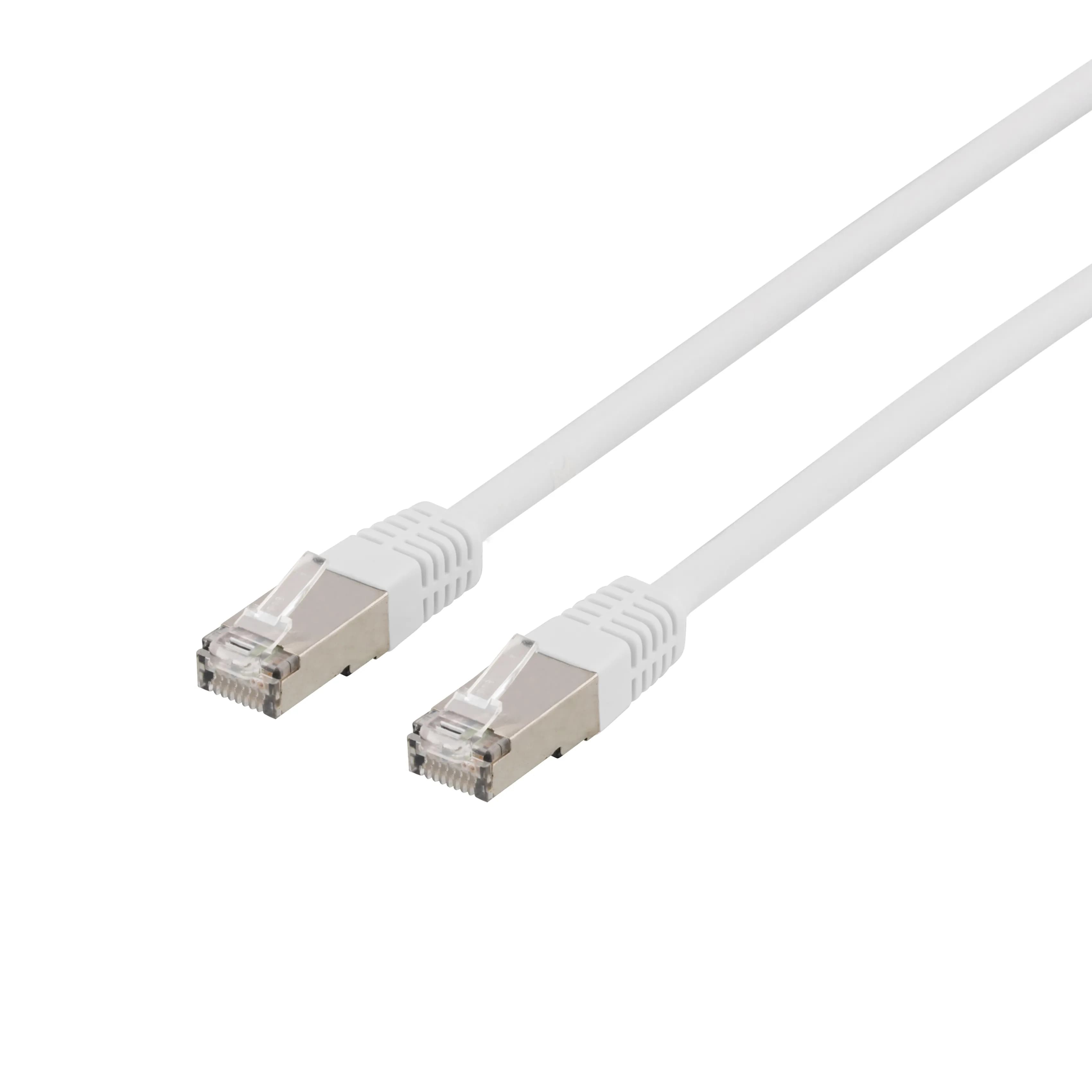 Deltaco Cat6a U/FTP RJ45 0.5m -verkkokaapeli, valkoinen