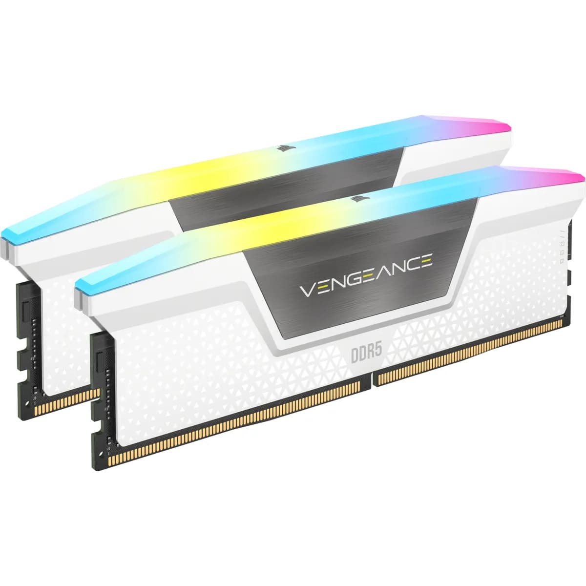 Corsair VENGEANCE RGB 64 Gt (2 x 32 Gt) DDR5 5200 MHz, CL40 -muisti, valkoinen (XMP)