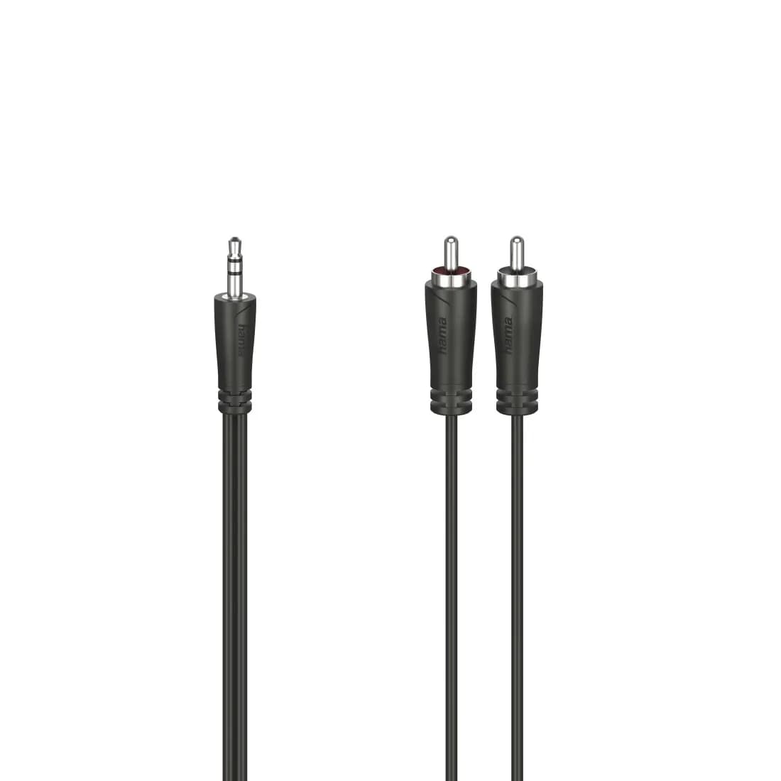 Hama 3,5 mm – 2x RCA -audiokaapeli, 1,5 m, musta