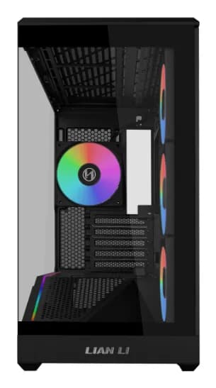 LIAN LI Vector V100R MIX -micro-ATX-kotelo ikkunalla ja RGB-valaistuksella, musta
