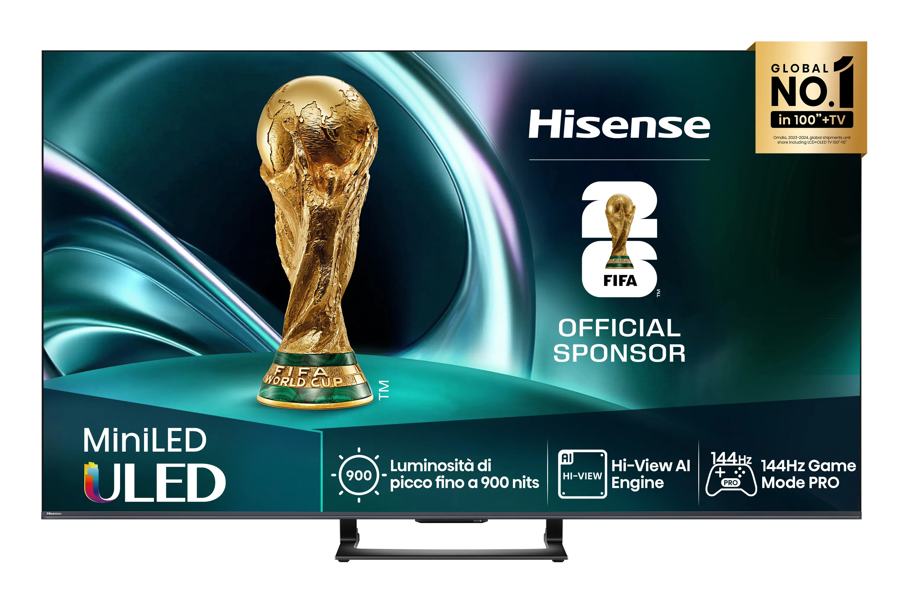 Hisense U7Q 55" 4K ULED MiniLED VIDAA TV, 144 Hz, Dolby Vision IQ, HDR10+