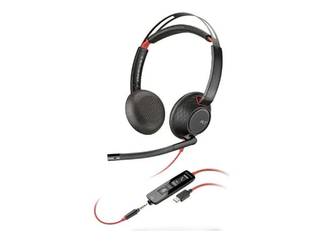 HP Poly Blackwire 5220 -kuulokemikrofoni, musta