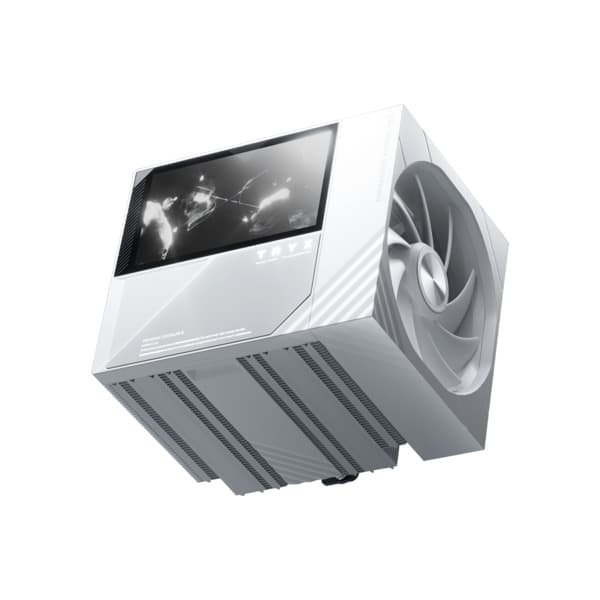 TRYX TURRIS 620 CPU-ilmajäähdytin - Valkoinen, 2 x 120 mm, 5,0 tuuman IPS-näyttö