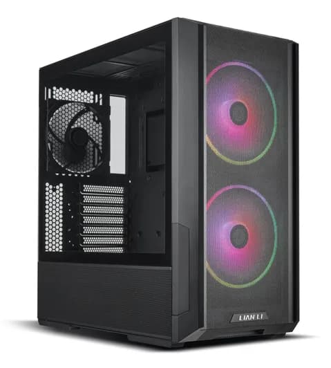 Lian Li LANCOOL 216RX -miditornikotelo ikkunalla ja RGB-valaistuksella, musta