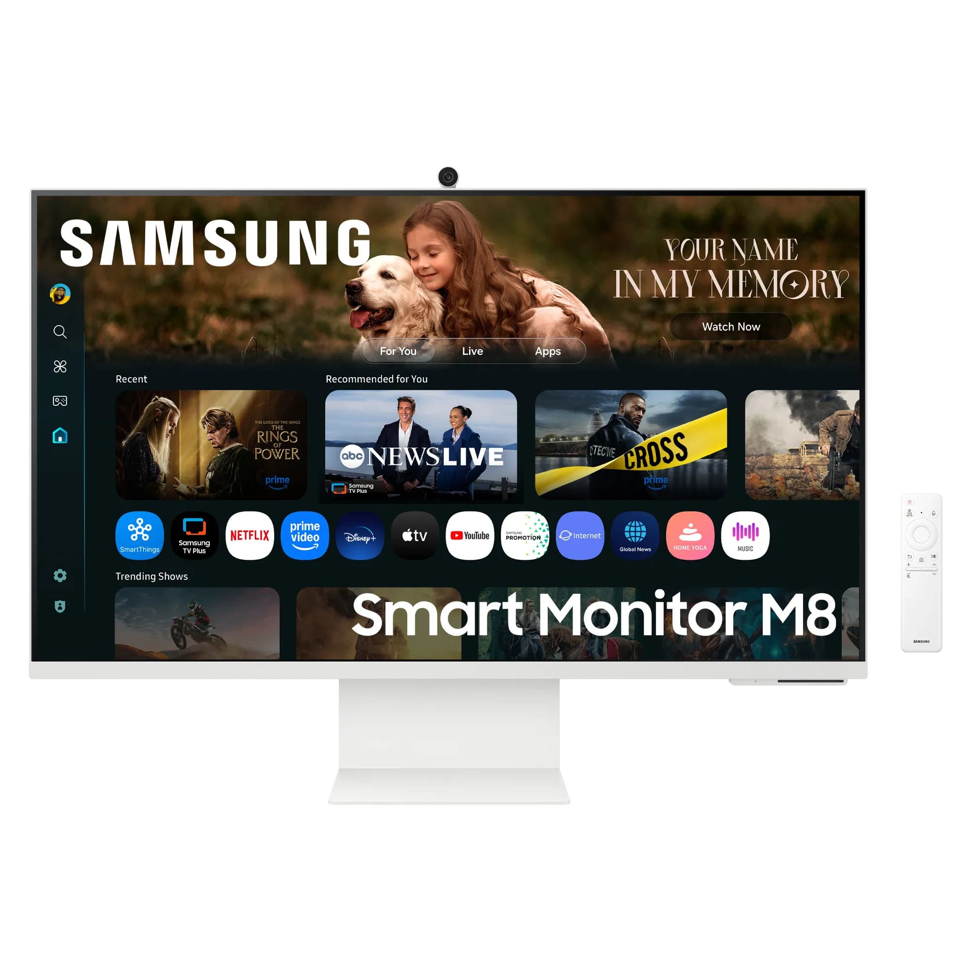Samsung Smart Monitor M80F 32" 4K UHD, VA -näyttö, USB-C hub