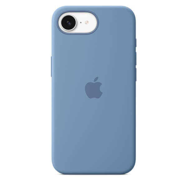 Apple iPhone 16e -silikonikuori, Talvensininen