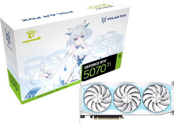 Manli GeForce RTX 5070 Ti Polar Fox OC 16 Gt -näytönohjain