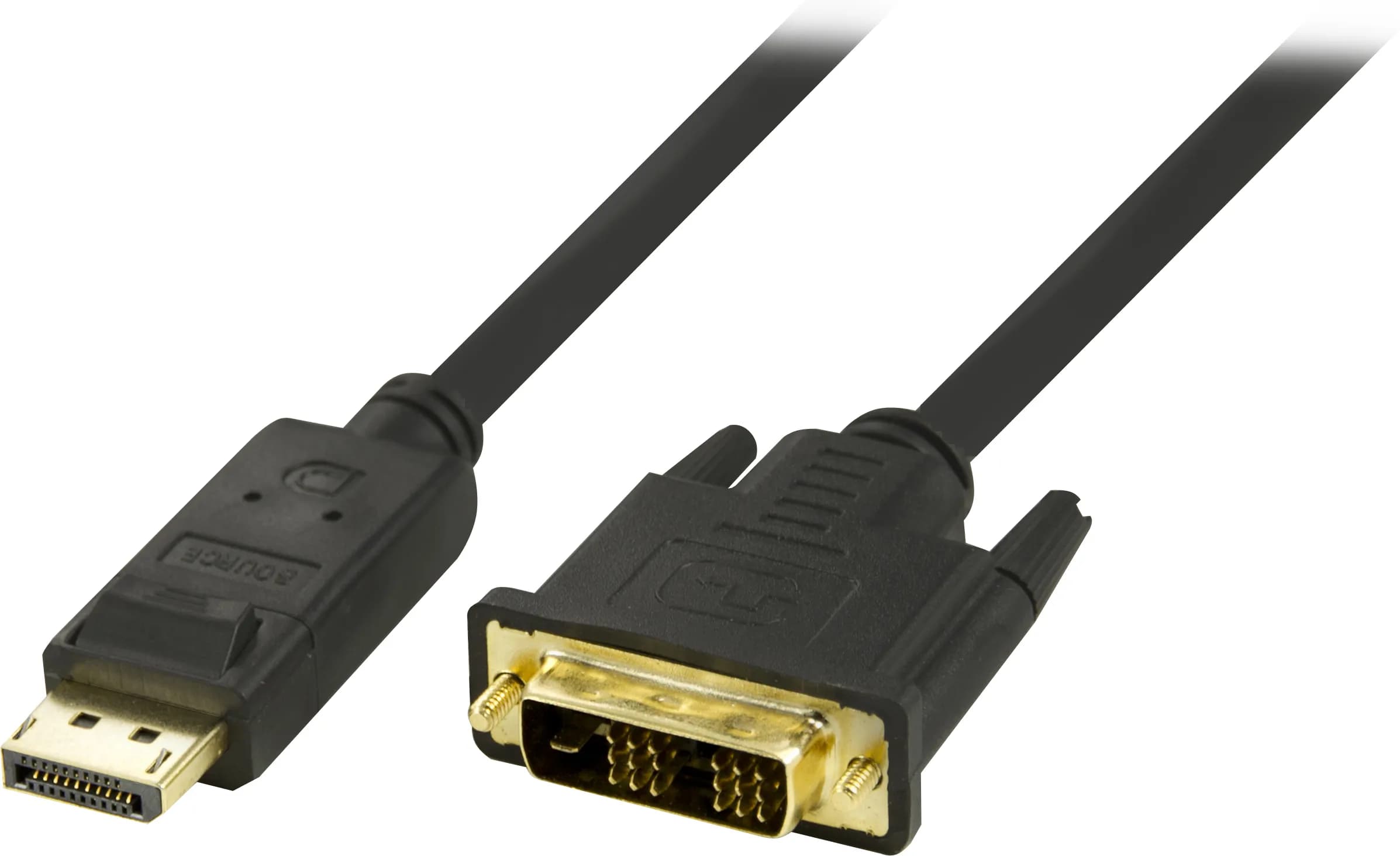 Deltaco DisplayPort – DVI-D -kaapeli, 1 m, musta