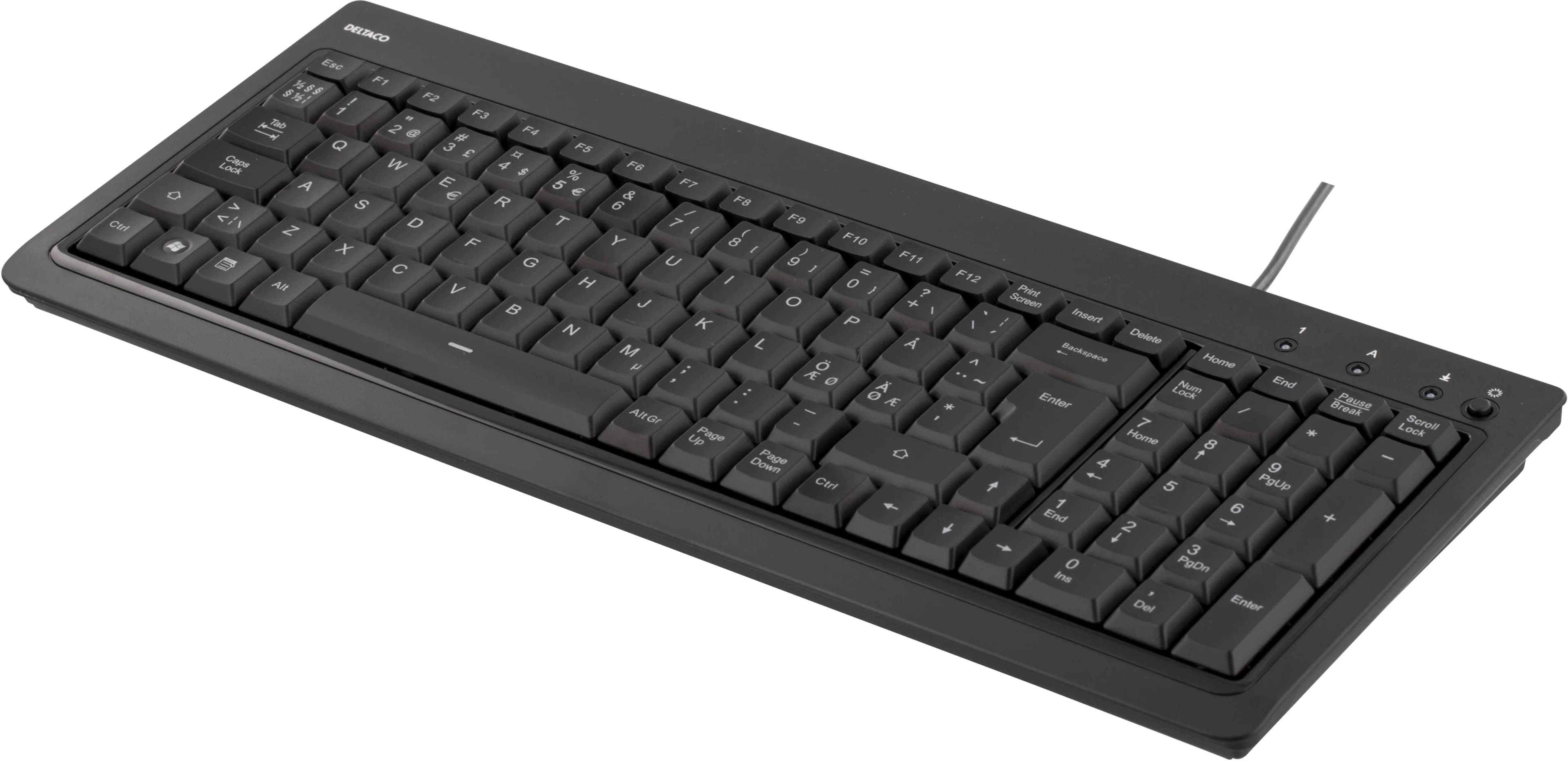 DELTACO TB-234 Compact -näppäimistö, musta