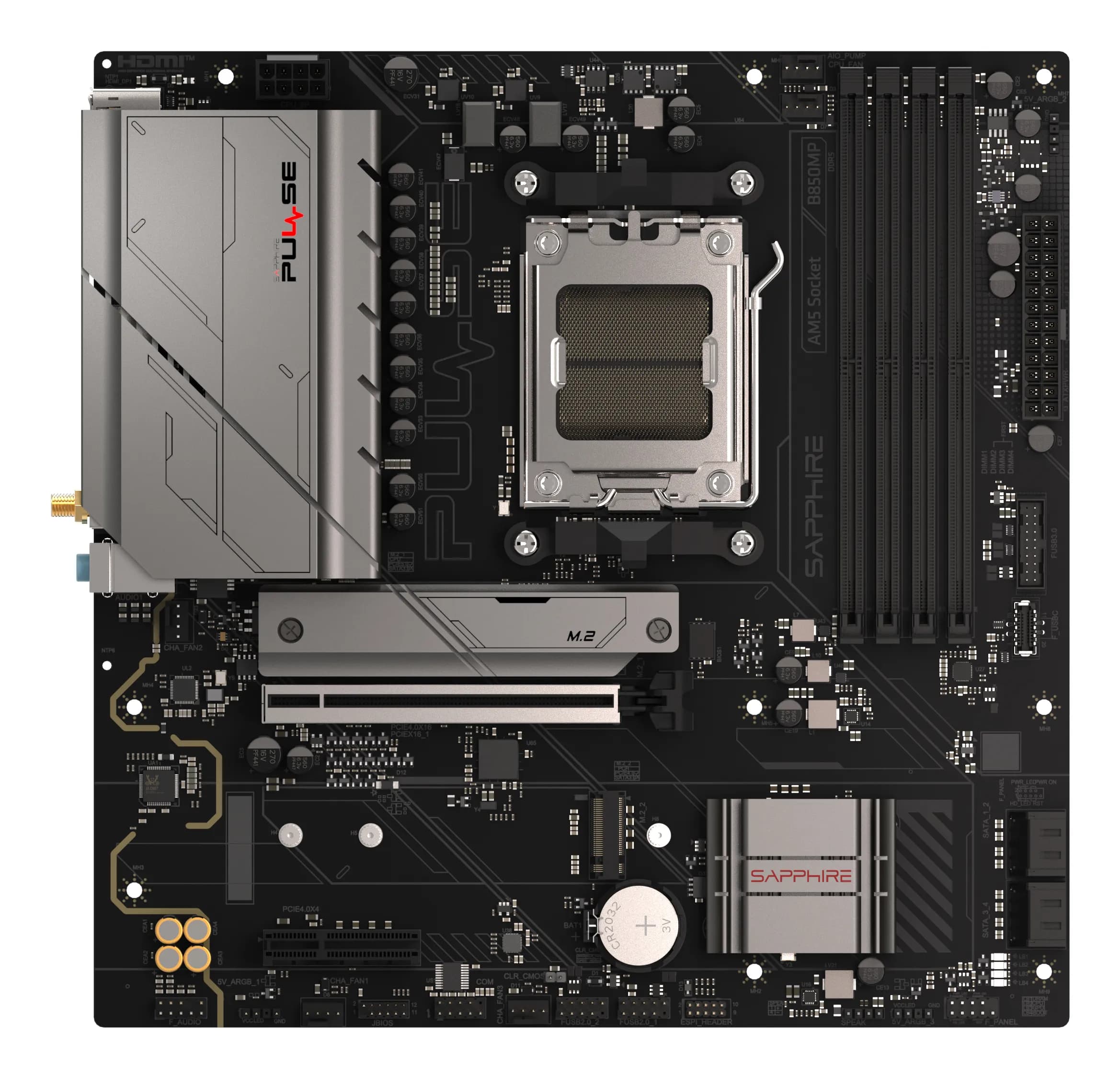 Sapphire PULSE B850M WIFI AM5 mATX -emolevy