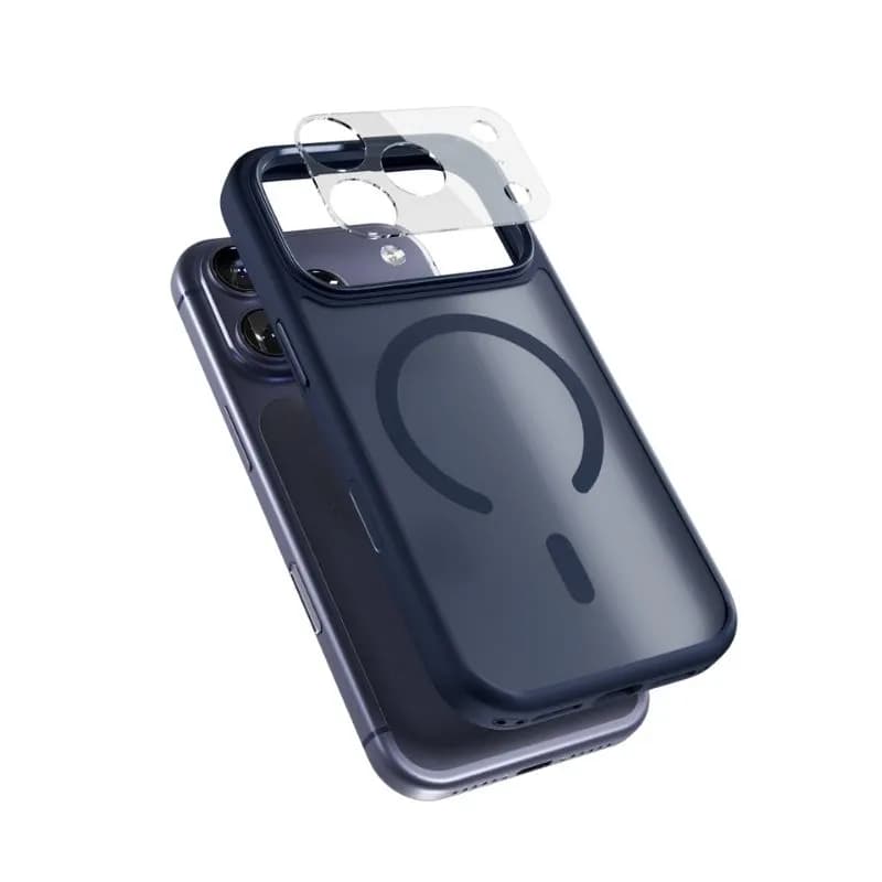 Epico HeroMatte Pro Mag+ Case | iPhone 17 Pro | Deep Blue | Qi2  &  MagSafe Compatible | crossbody ready  &  camera island protector