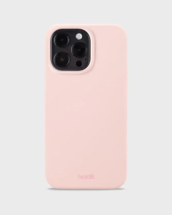 Holdit Silicone Case iPhone 14 Pro Max -suojakuori, Vaaleanpunainen