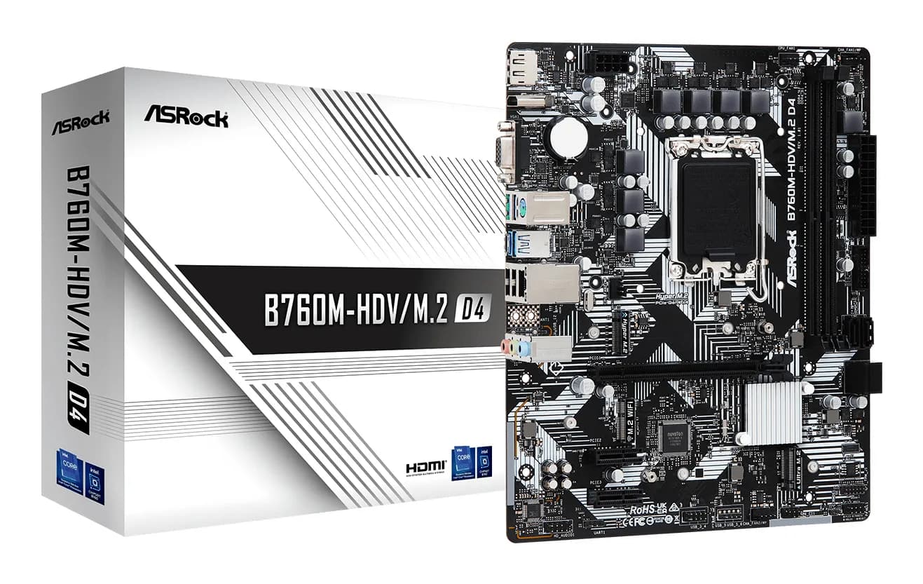 ASRock B760M-HDV/M.2 D4 LGA1700 mATX -emolevy