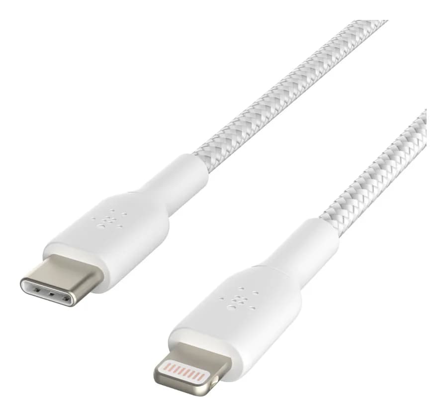 Belkin BoostCharge USB-C – Lightning -kaapeli, 1 m, valkoinen
