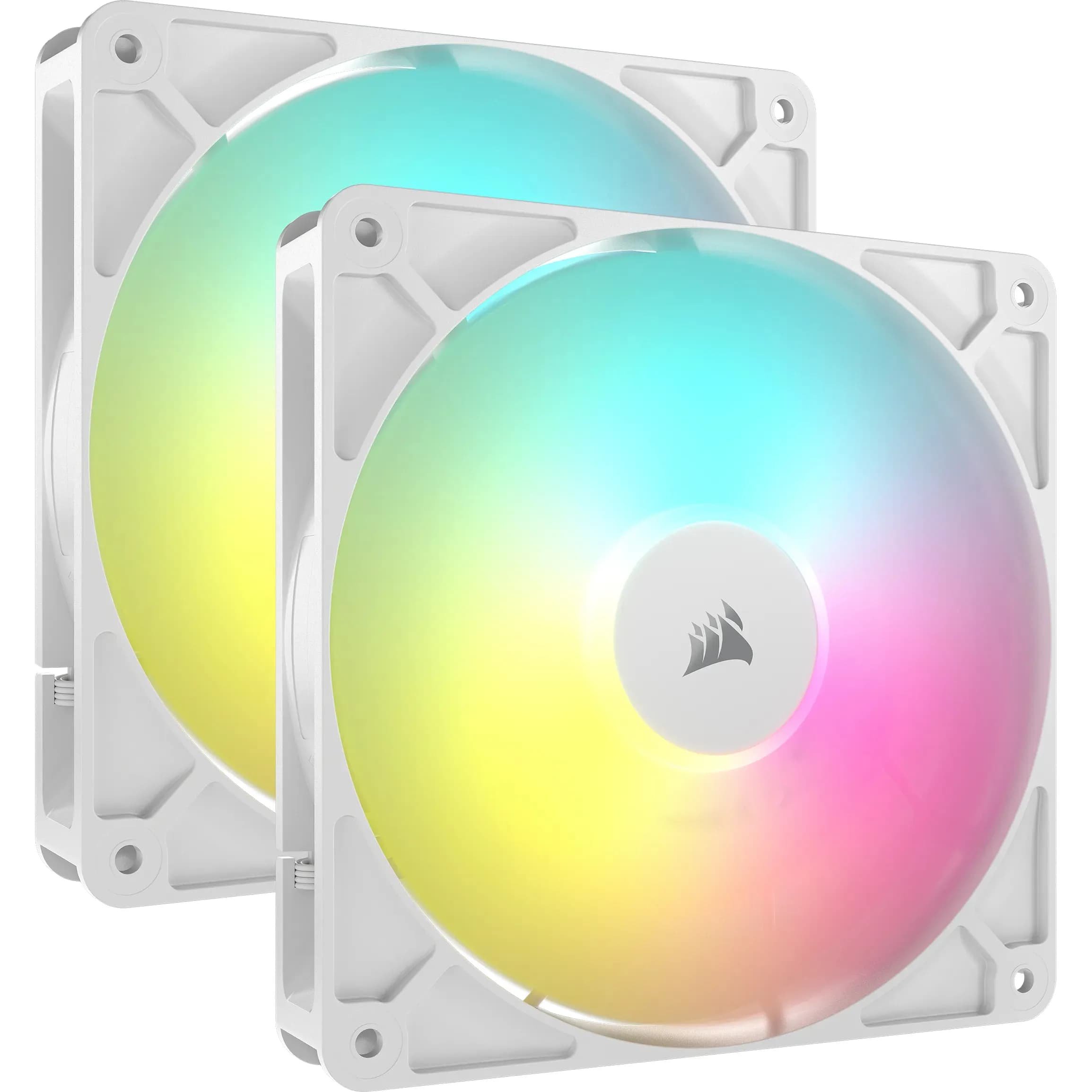 Corsair RS140, 140 mm, PWM, Magneettikupulaakeri, ARGB -tuuletinsarja, 2 kpl, valkoinen