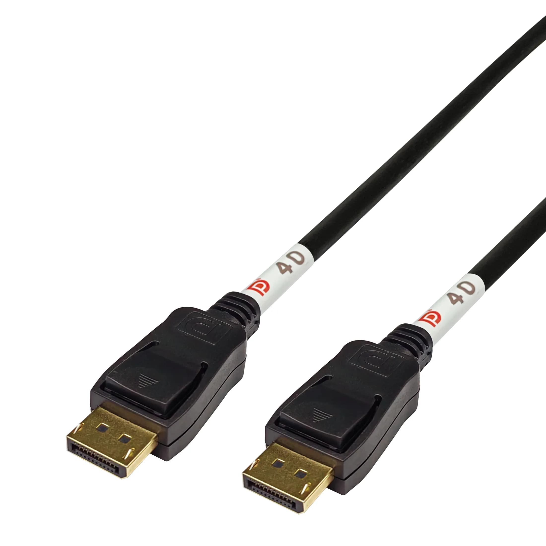 Deltaco DP40-1020 DisplayPort 2.1 -kaapeli, jossa 8K, 2 m, musta