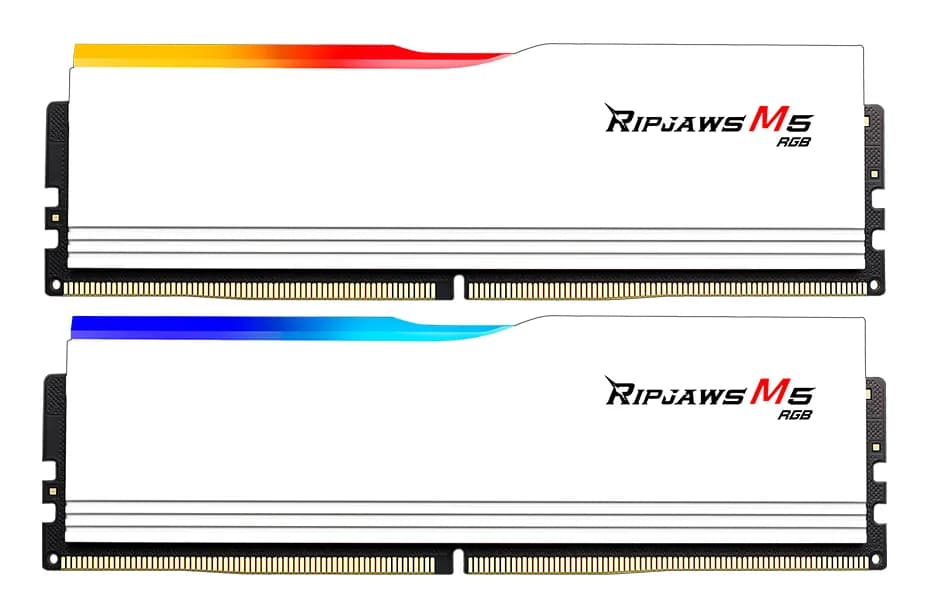 G.SKILL Ripjaws M5 RGB 64 Gt (2 x 32 Gt) DDR5 6800 MHz, CL34 -muisti, valkoinen (XMP)