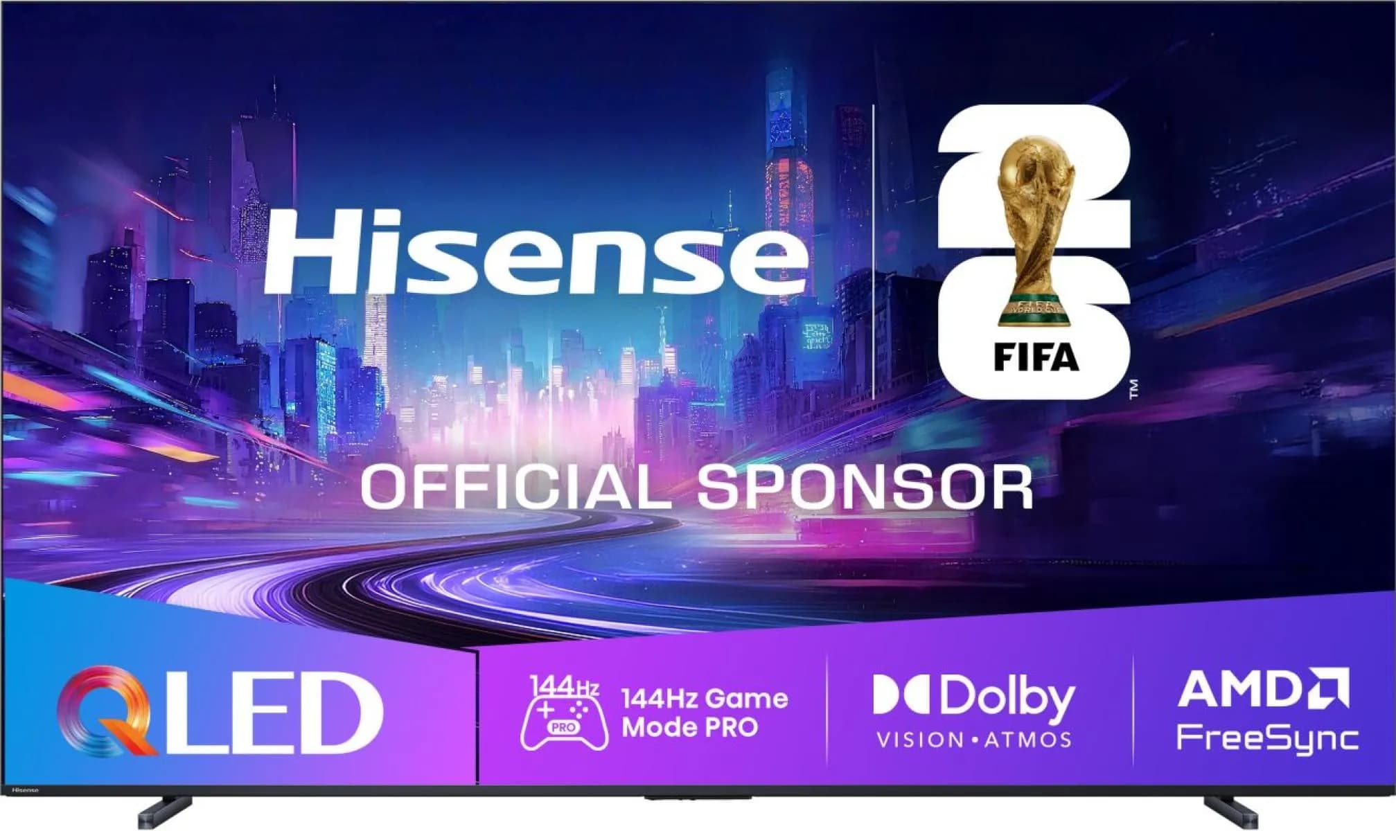 Hisense 100E7Q PRO 100" 4K QLED VIDAA TV, 144 Hz, HDR10+, Dolby Vision