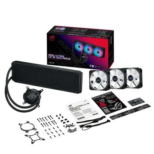 Asus ROG Strix LC III 360mm ARGB -nestejäähdytin, musta