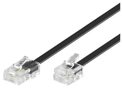 MicroConnect RJ11-RJ45 1m -puhelinkaapeli, musta