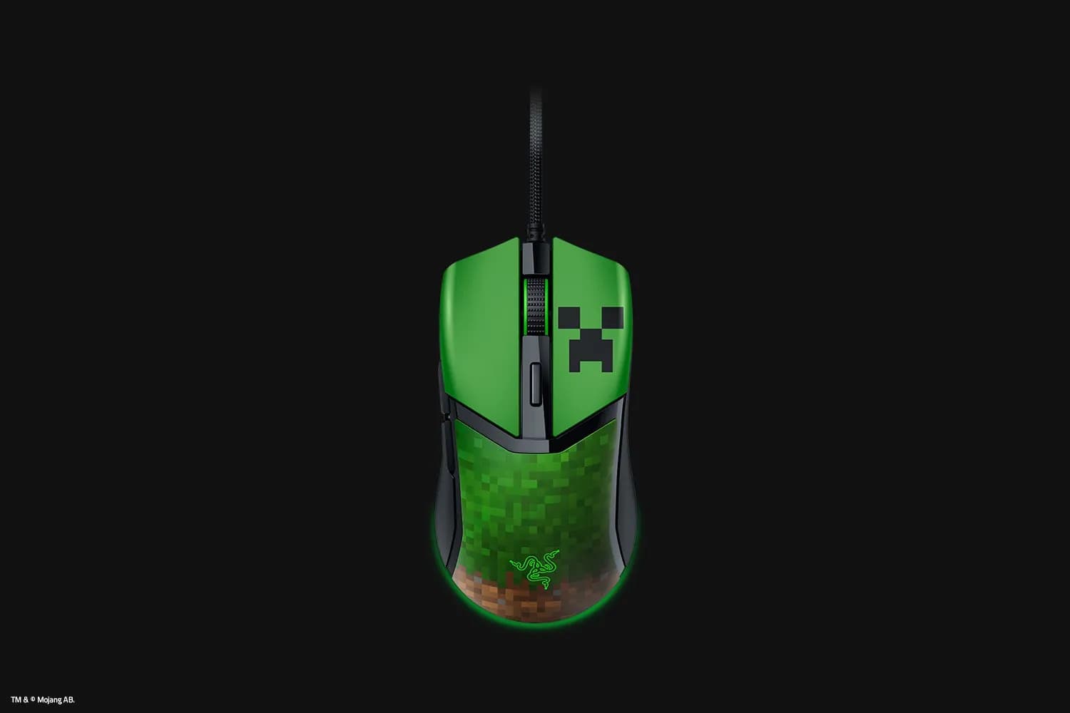 Razer Cobra Minecraft Edition -langallinen pelihiiri, musta, vihreä