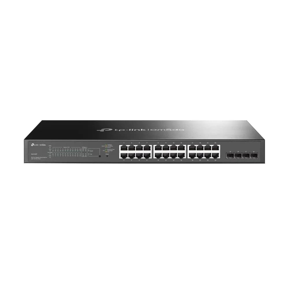 TP-Link JetStream SG2428P - Hallittava PoE+-kytkin, Musta