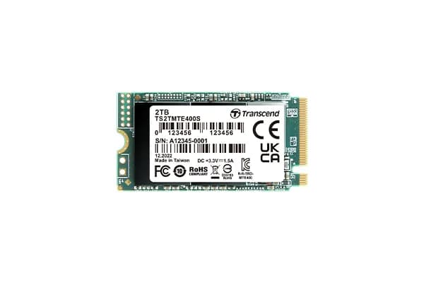 Transcend 400S TS2TMTE400S 2 Tt M.2 PCIe 3.0 x4 NVMe -SSD-levy, musta