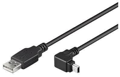 MicroConnect USB-A – kulma-Mini USB -kaapeli, 1,8 m, musta