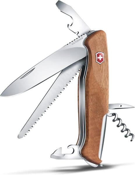 Victorinox Ranger 55 Wood -linkkuveitsi, pähkinäpuu