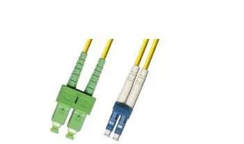 MicroConnect OS2 SC/APC-LC/UPC 10m -valokuitukaapeli, keltainen