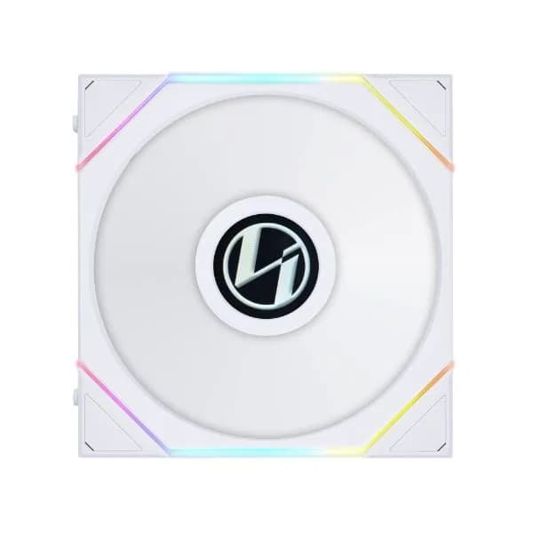 LIAN LI UNI FAN TL-LCD Reverse Blade PWM ARGB -tuuletin, nestelaakeri, 140 mm, valkoinen