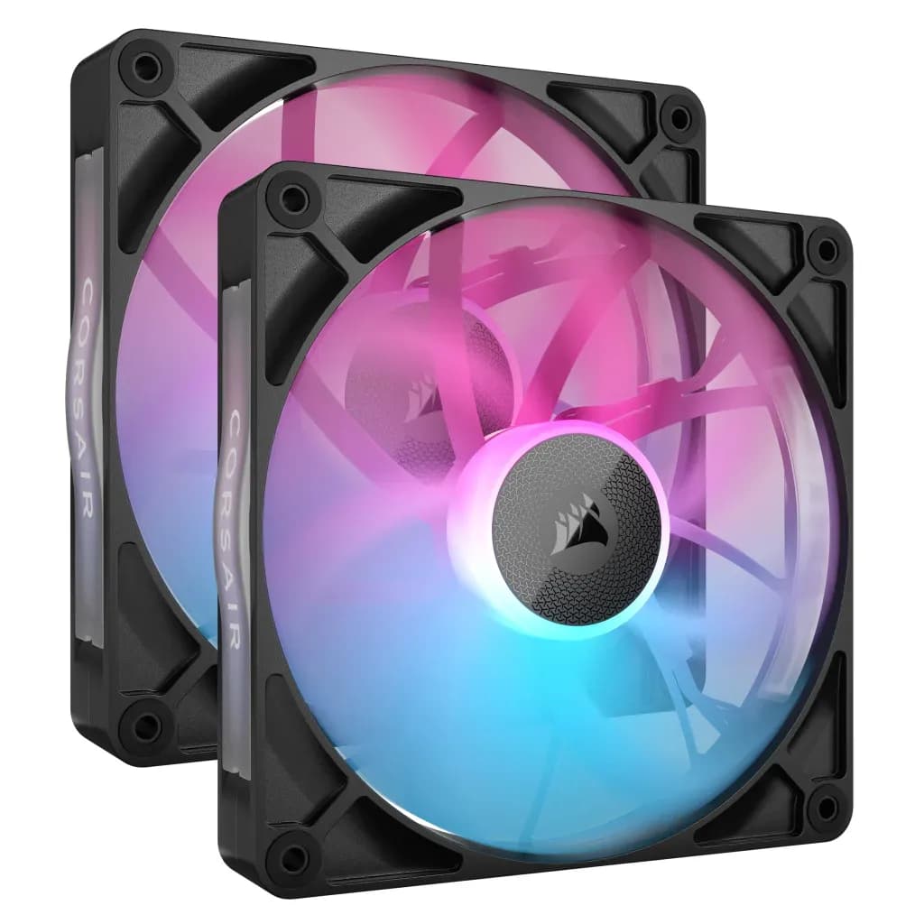 Corsair iCUE LINK RX140 PWM RGB -tuuletinsarja, Magneettilevitaatiolaakeri, 140 mm, 2 kpl, musta
