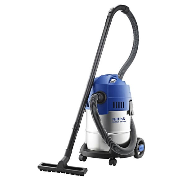 Nilfisk Buddy II 18 INOX 1200 W -märkä-kuivaimuri, ruostumaton teräs, musta