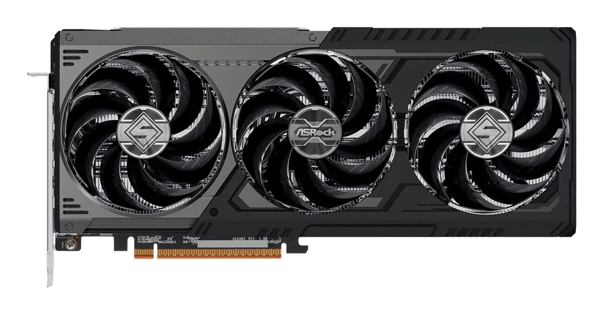 ASRock Radeon RX 9070 XT Steel Legend Dark 16 Gt OC -näytönohjain