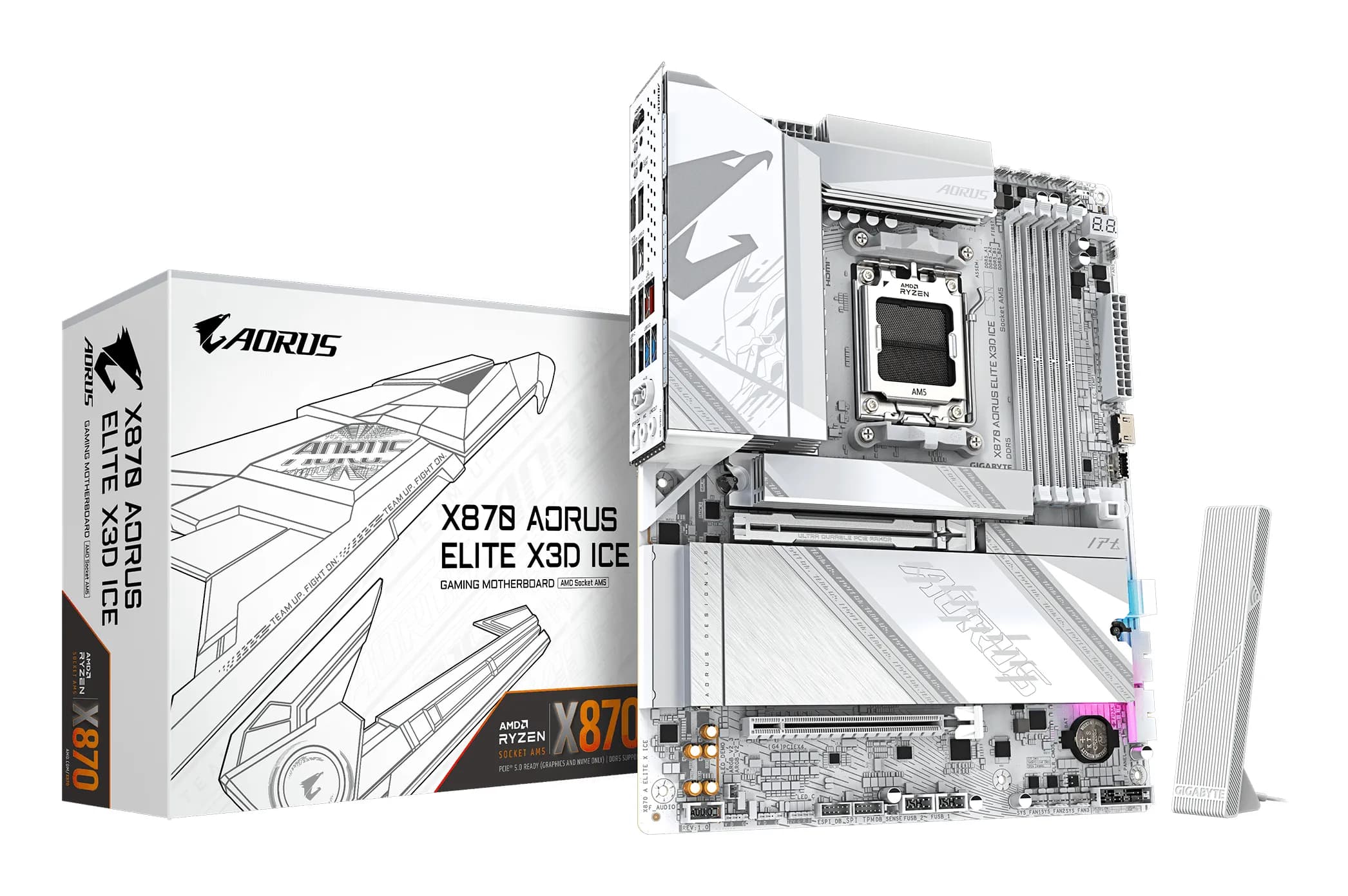Gigabyte X870 A ELITE X ICE WiFi 7 AM5 ATX -emolevy