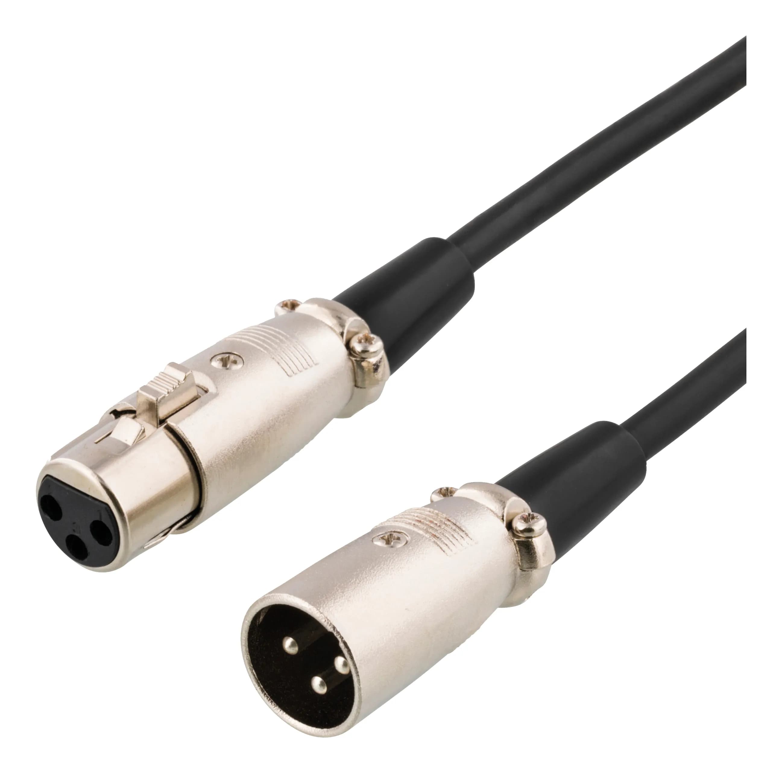 Deltaco XLR-1150 XLR audio -jatkokaapeli, 15 m, musta