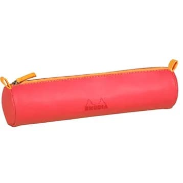 Rhodiarama round pencil case coral