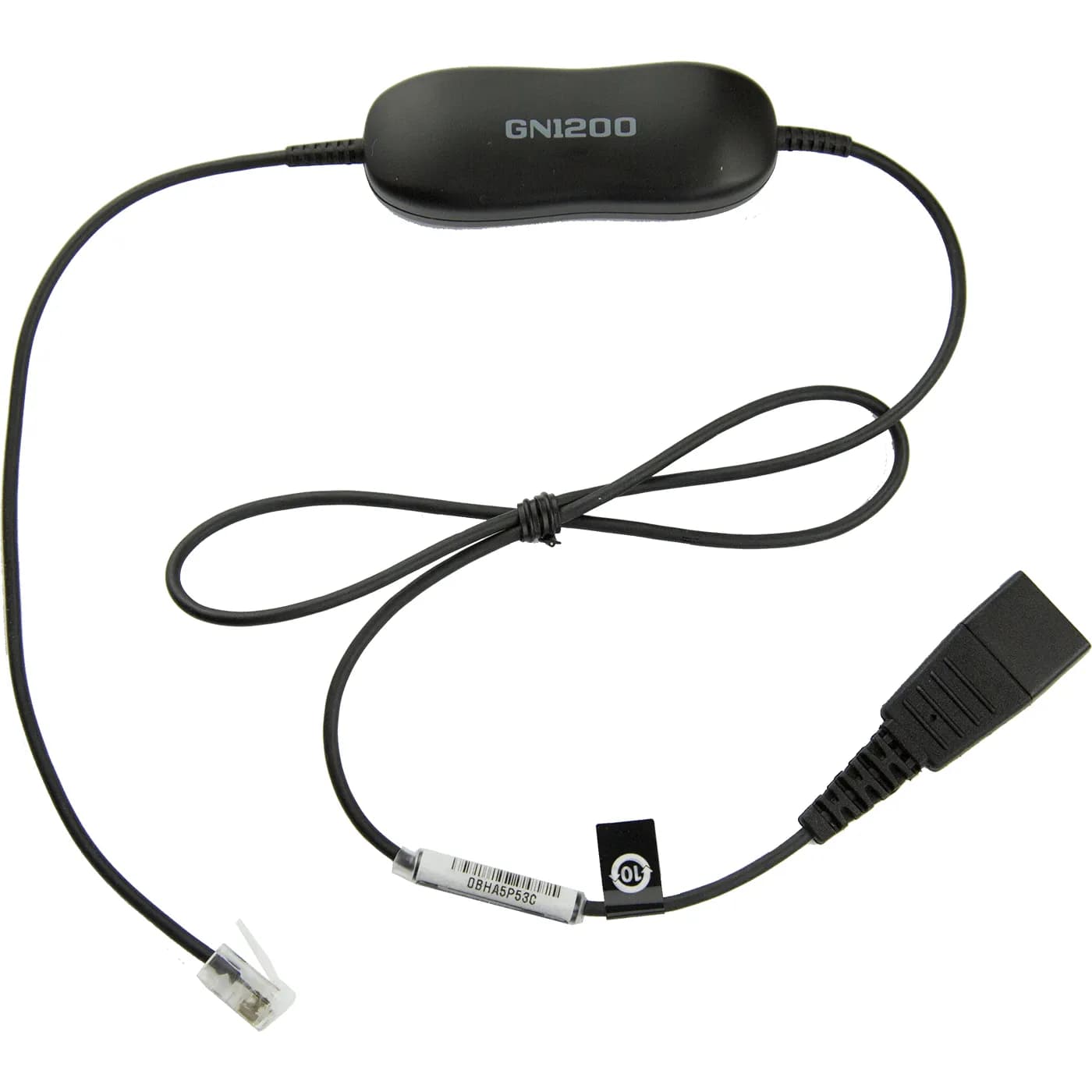 Jabra Smart Cord - Kuulokkeiden kaapeli - musta malleihin Aastra Dialog 42XX, 5446, Cisco IP Phone 78XX, Mitel 74XX, Dialog 4224, 44XX, Snom 71X