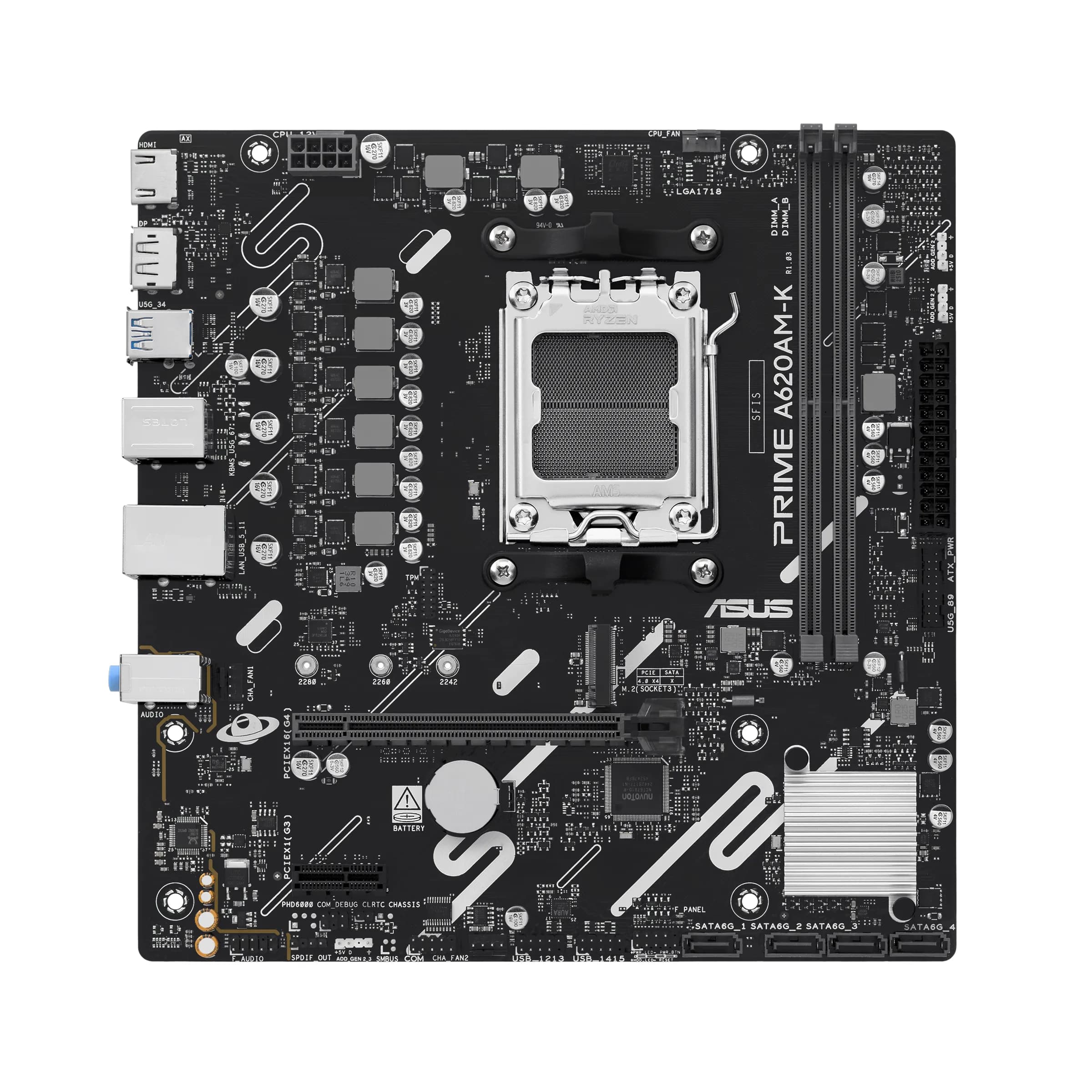 Asus PRIME A620AM-K AM5 mATX -emolevy