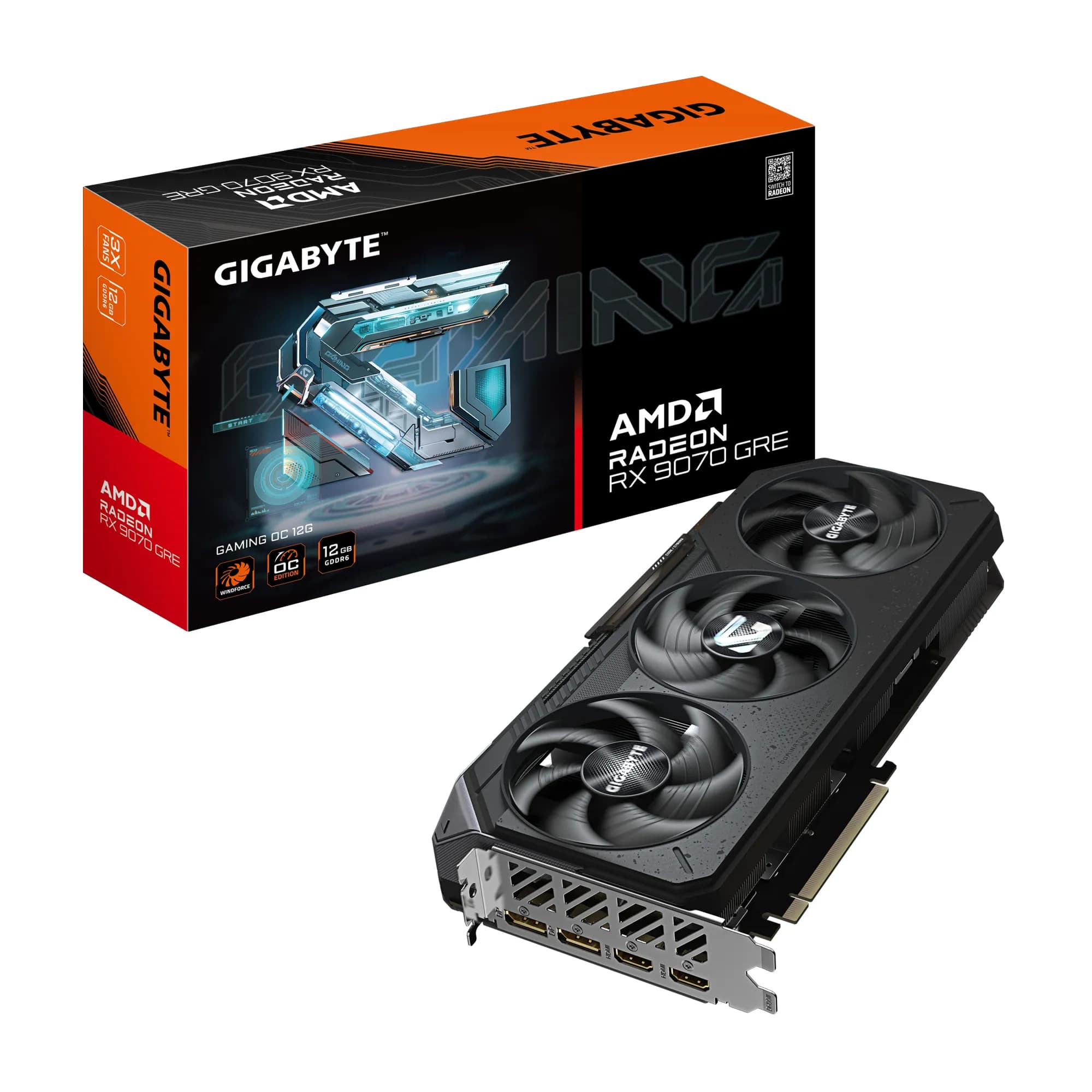 Gigabyte Radeon RX 9070 GRE Gaming OC 12 Gt -näytönohjain