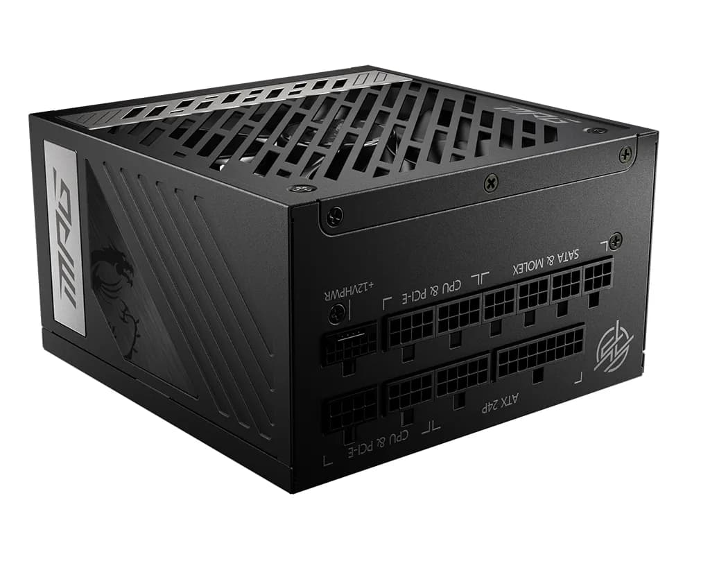 MSI MPG A1000G PCIE5 1000W -virtalähde, 80 Plus Gold