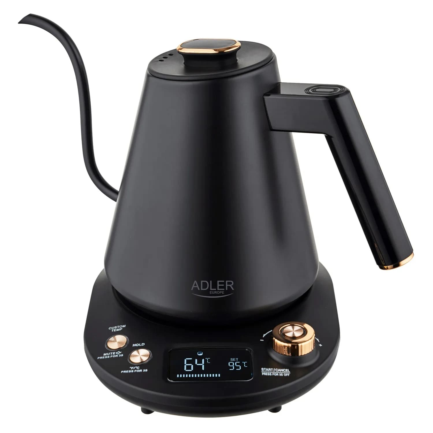 Adler AD 1349 -vedenkeitin, 1,0 l, musta