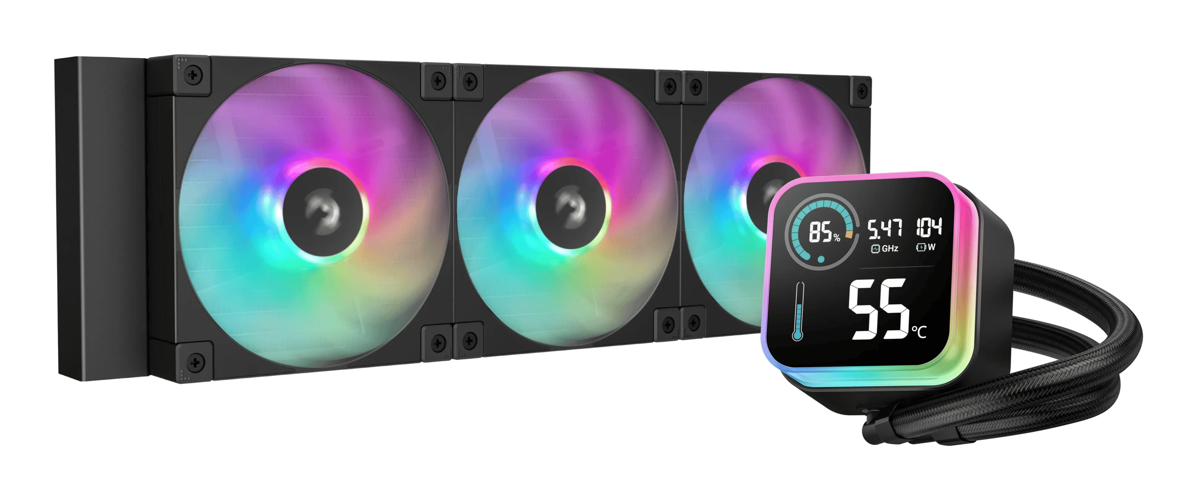 DeepCool LQ360 360mm ARGB -nestejäähdytin, musta