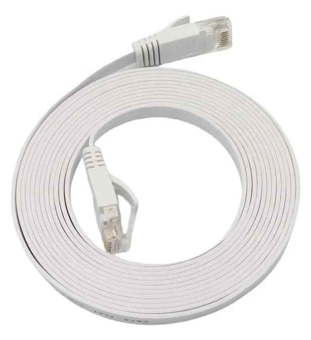 MicroConnect Cat6a U/UTP LSZH RJ45 10m -litteä verkkokaapeli, valkoinen
