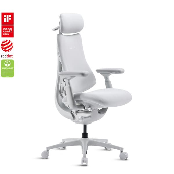 LiberNovo Omni Gen Dynamic ergonominen työtuoli - Jäätikönvalkoinen