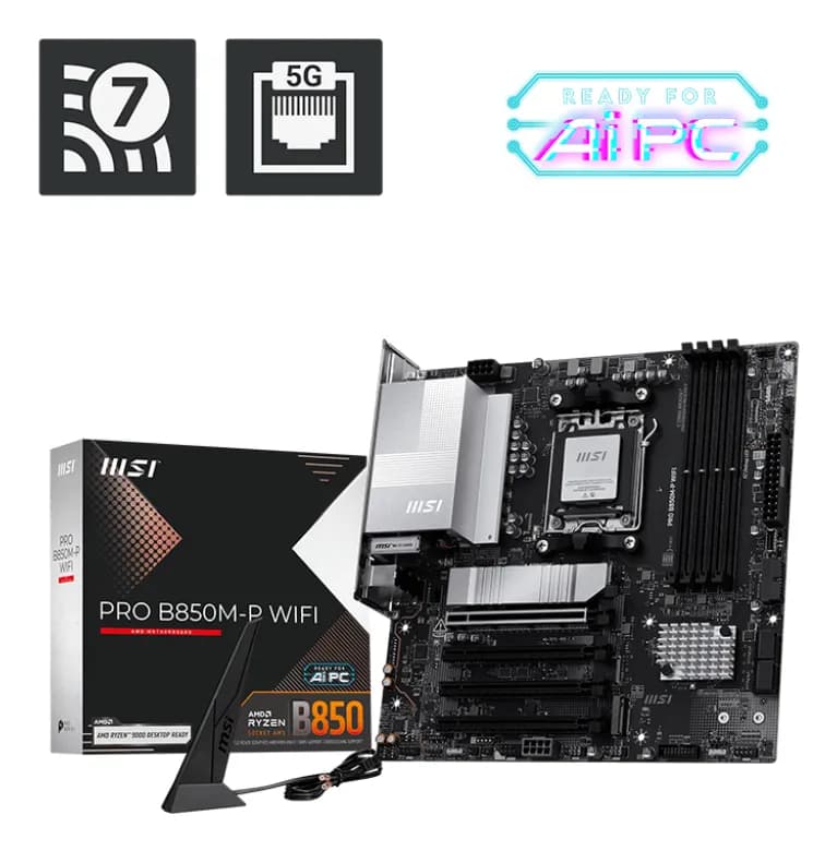 MSI PRO B850M-P WIFI WiFi 7 AM5 mATX -emolevy