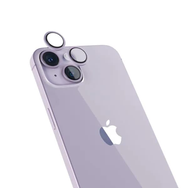 Epico Aluminium Lens, iPhone 14 / 14 Plus -kameran linssinsuoja, Violetti
