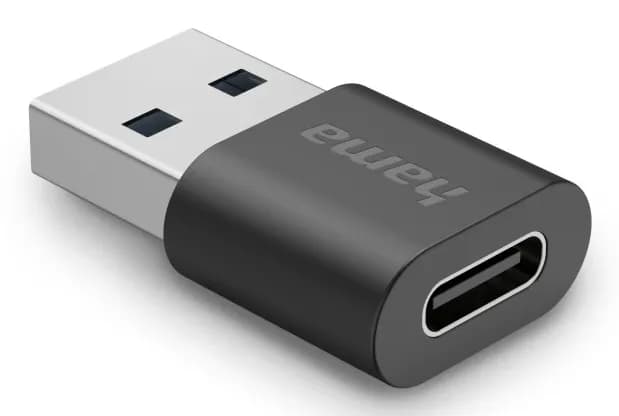 Hama USB-C – USB-A -adapteri, musta