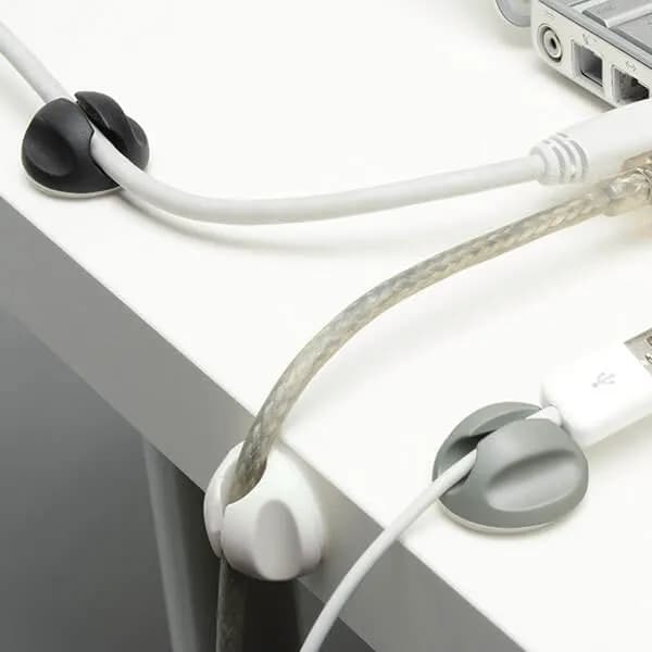 D-LINE Johdonpidikesetti 2x Musta, 2x Harmaa, 2x Valkoinen